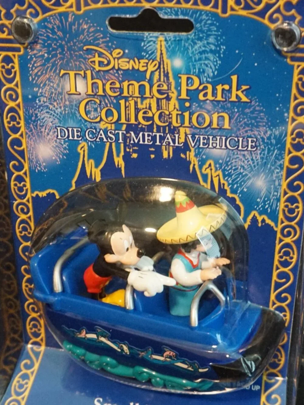 Disney Theme Park Die Cast Medal Vehicle Small World Mickey Mouse
